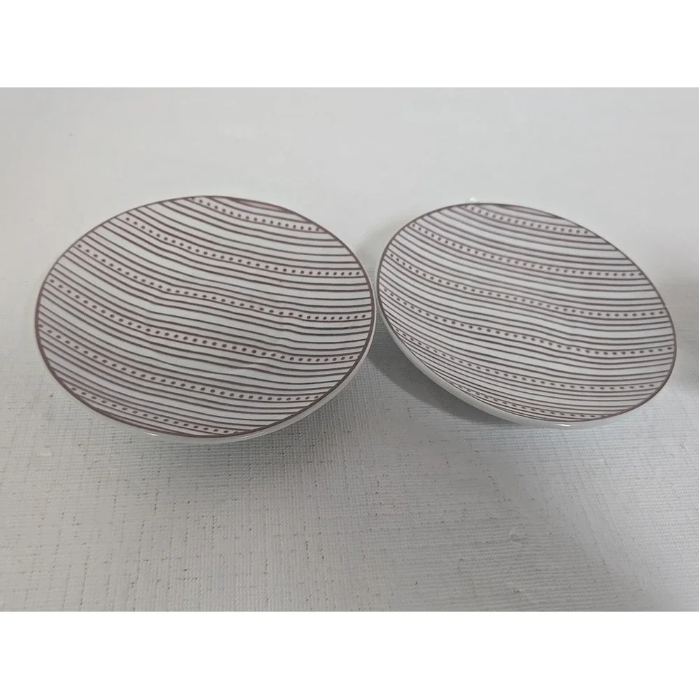 English Home Tulipe Burgundy Espresso Cups Saucers Set‎ of 2 Turkish Coffee